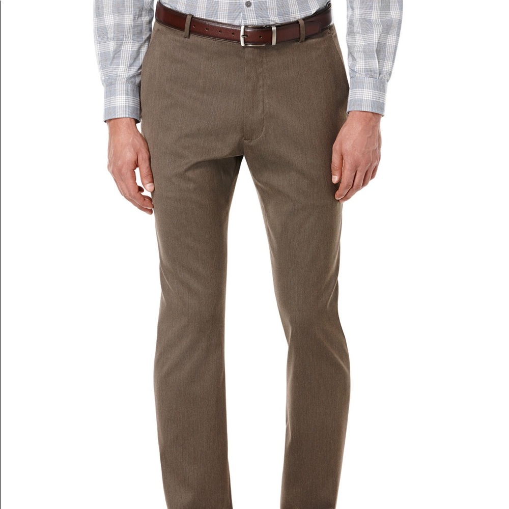 Perry Ellis Portfolio Slim Fit Flat Front No Iron Dress Pants New with Tags